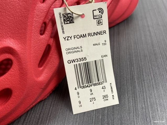 Foam Yeezy CW3355 Adidas Red 1202